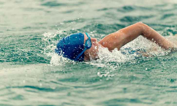 Open Water Swimming in Canary Wharf's Middle Dock